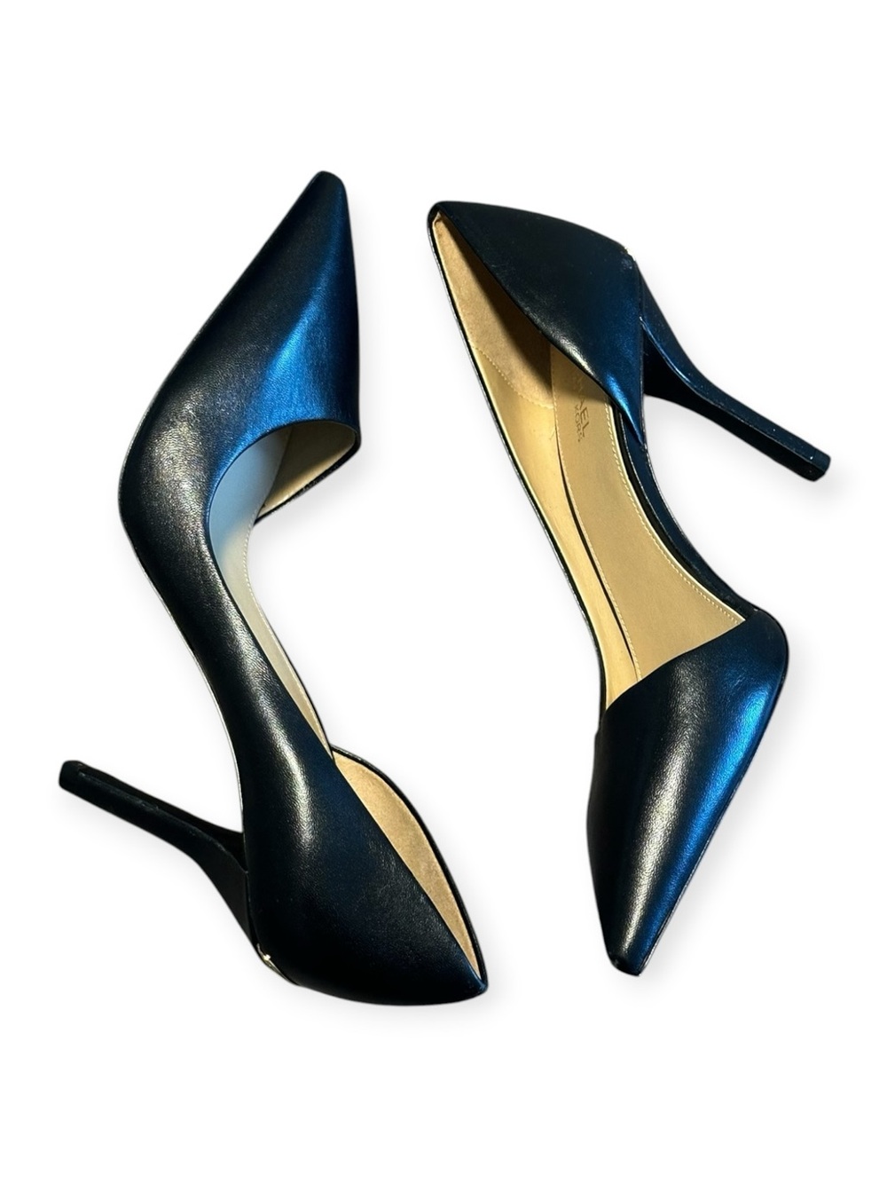 Michael Kors Julieta Napa Leather Black Pointed Toe Pumps 6